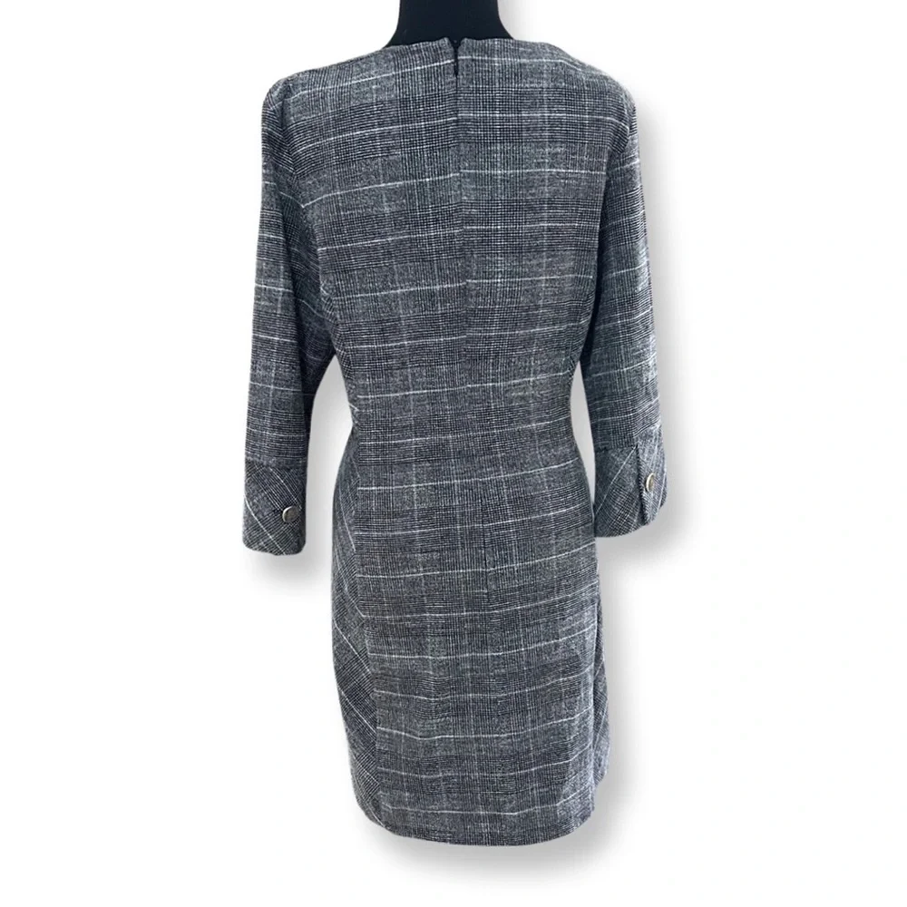 H&M Plaid Long Sleeve Dress - Picture 3 of 4